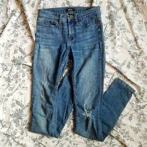 BDG High Rise Cigarette Long Distressed Jeans